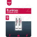 Литиеви батерии Uniross ААА FR3 Ultra Lithium AAA - 2 батерии