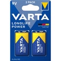 Алкални батерии 9V Varta Longlife Power 9V - 2 батерии