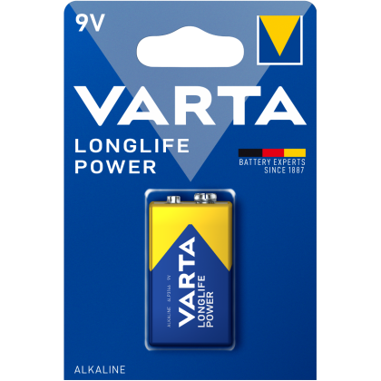 Алкална батерия 9V Varta Longlife Power 9V