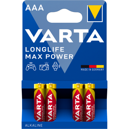 Алкални батерии ААА Varta Longife Max Power AAA - 4 броя