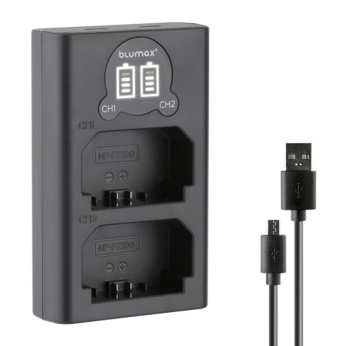 Зарядно за 2 батерии Sony FZ100 с LCD дисплей - 8.4V