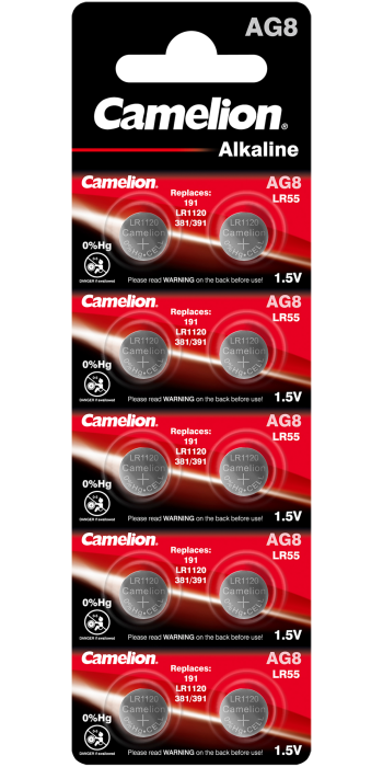 Алкални батерии AG8 Camelion - LR1120 - 391 - 191