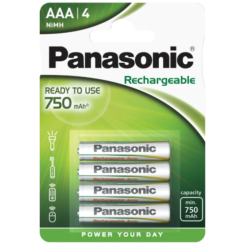 Акумулаторни батерии Panasonic AAA 750 mAh - 1.2V