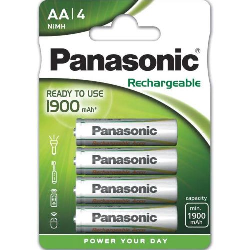 4 Акумулаторни батерии Panasonic AA 1900 mAh - 1.2V