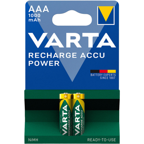 Акумулаторни батерии ААA Varta Power AAA - 1000 mAh - 1.2V