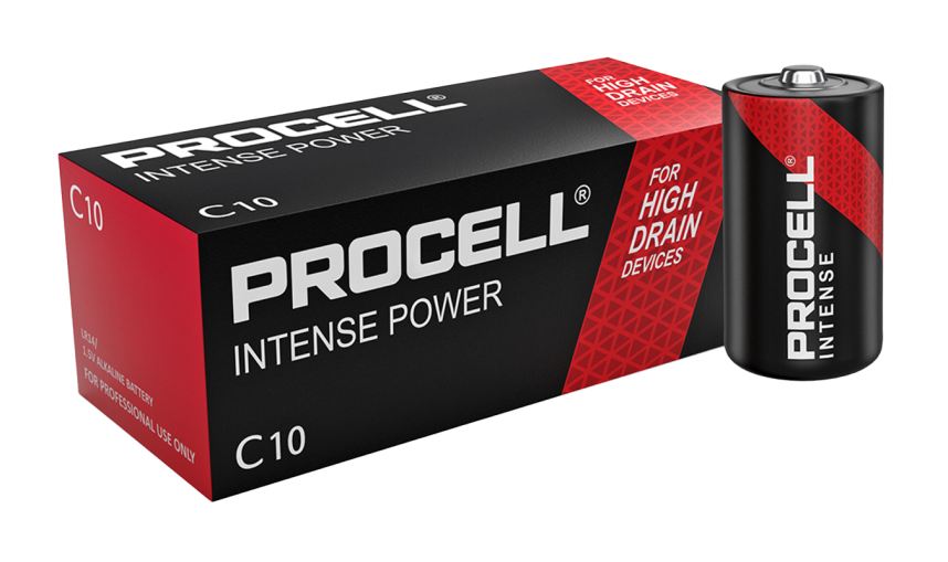 Алкални батерии LR14 C Duracell Procell Intense MN1400 10-Pack