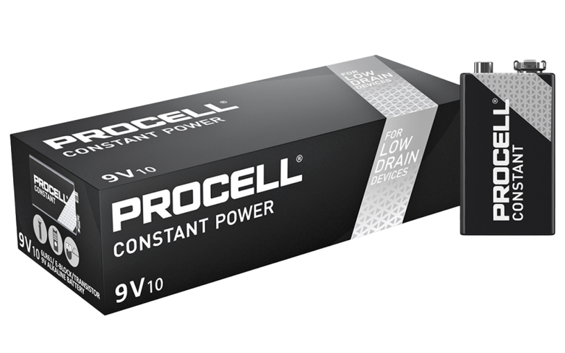 Алкални батерии 9V Duracell Procell Constant MN1604 - 10 броя
