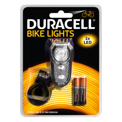 Фенер за колело Duracell Bike Light F02 с 2 батерии AAA
