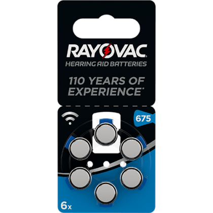 Батерии за слухов апарат 675 Acoustic - Rayovac